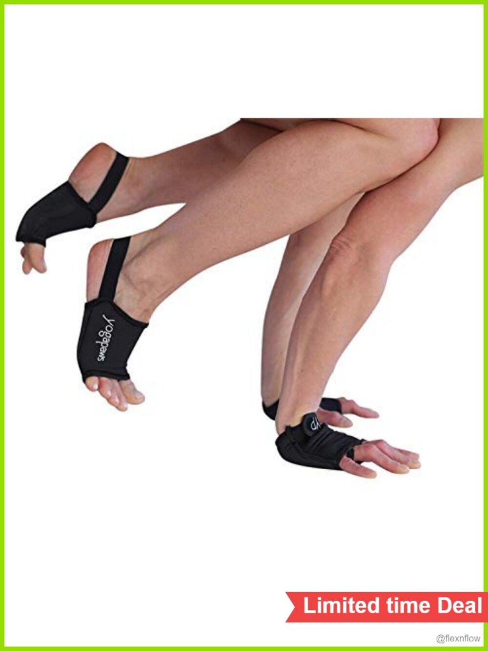 Non Slip Yoga Gloves and Socks Set Padded Fingerless